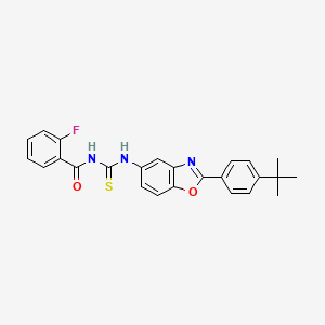 N-({[2-(4-tert-butylphenyl)-1,3-benzoxazol-5-yl]amino}carbonothioyl)-2-fluorobenzamide