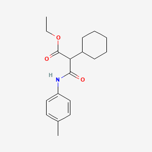 molecular formula C18H25NO3 B5002665 ethyl 2-cyclohexyl-3-[(4-methylphenyl)amino]-3-oxopropanoate CAS No. 6077-96-9