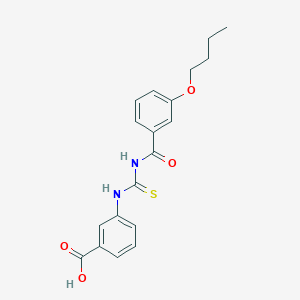 molecular formula C19H20N2O4S B5002704 3-({[(3-butoxybenzoyl)amino]carbonothioyl}amino)benzoic acid 