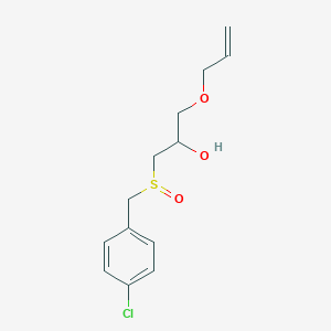 molecular formula C13H17ClO3S B5002729 1-[(4-Chlorophenyl)methylsulfinyl]-3-prop-2-enoxypropan-2-ol 