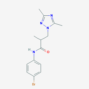 N-(4-bromophenyl)-3-(3,5-dimethyl-1H-1,2,4-triazol-1-yl)-2-methylpropanamide