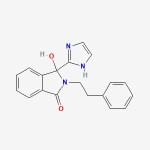 molecular formula C19H17N3O2 B5002770 3-hydroxy-3-(1H-imidazol-2-yl)-2-(2-phenylethyl)-1-isoindolinone 