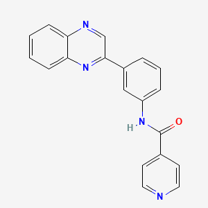 N-[3-(2-quinoxalinyl)phenyl]isonicotinamide