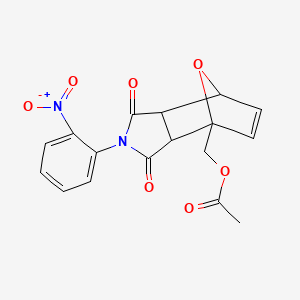 molecular formula C17H14N2O7 B5002784 [2-(2-nitrophenyl)-1,3-dioxo-7,7a-dihydro-3aH-4,7-epoxyisoindol-4-yl]methyl acetate 