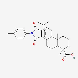 19-isopropyl-5,9-dimethyl-15-(4-methylphenyl)-14,16-dioxo-15-azapentacyclo[10.5.2.0~1,10~.0~4,9~.0~13,17~]nonadec-18-ene-5-carboxylic acid