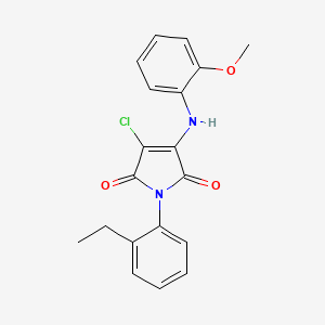 3-chloro-1-(2-ethylphenyl)-4-[(2-methoxyphenyl)amino]-1H-pyrrole-2,5-dione