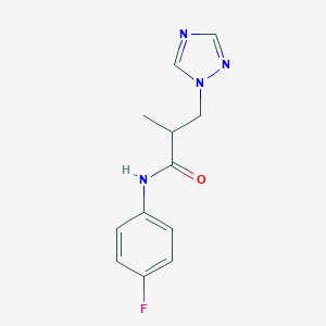 N-(4-fluorophenyl)-2-methyl-3-(1H-1,2,4-triazol-1-yl)propanamide