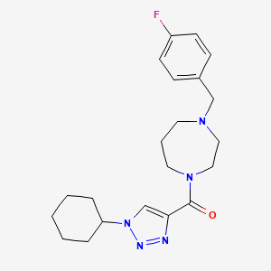 1-[(1-cyclohexyl-1H-1,2,3-triazol-4-yl)carbonyl]-4-(4-fluorobenzyl)-1,4-diazepane