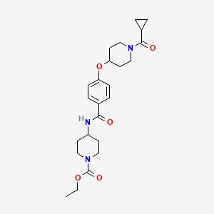 ethyl 4-[(4-{[1-(cyclopropylcarbonyl)-4-piperidinyl]oxy}benzoyl)amino]-1-piperidinecarboxylate