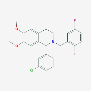 1-(3-chlorophenyl)-2-(2,5-difluorobenzyl)-6,7-dimethoxy-1,2,3,4-tetrahydroisoquinoline