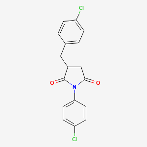 molecular formula C17H13Cl2NO2 B5002832 3-(4-chlorobenzyl)-1-(4-chlorophenyl)-2,5-pyrrolidinedione CAS No. 5785-54-6