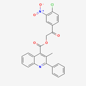 molecular formula C25H17ClN2O5 B5002839 2-(4-chloro-3-nitrophenyl)-2-oxoethyl 3-methyl-2-phenyl-4-quinolinecarboxylate CAS No. 355422-03-6