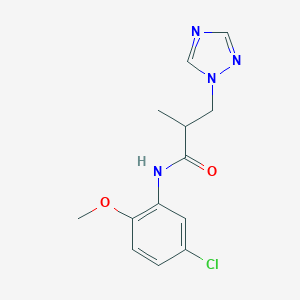 N-(5-chloro-2-methoxyphenyl)-2-methyl-3-(1H-1,2,4-triazol-1-yl)propanamide