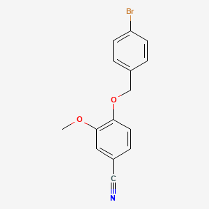 molecular formula C15H12BrNO2 B5002854 4-[(4-bromobenzyl)oxy]-3-methoxybenzonitrile 