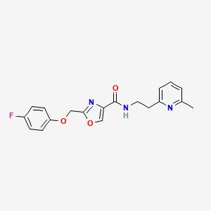 molecular formula C19H18FN3O3 B5002866 2-[(4-fluorophenoxy)methyl]-N-[2-(6-methyl-2-pyridinyl)ethyl]-1,3-oxazole-4-carboxamide 