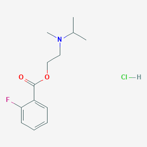 molecular formula C13H19ClFNO2 B5002878 2-[Methyl(propan-2-yl)amino]ethyl 2-fluorobenzoate;hydrochloride 