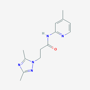 3-(3,5-dimethyl-1H-1,2,4-triazol-1-yl)-N-(4-methyl-2-pyridinyl)propanamide