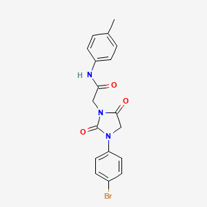 2-[3-(4-bromophenyl)-2,5-dioxo-1-imidazolidinyl]-N-(4-methylphenyl)acetamide