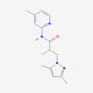 3-(3,5-dimethyl-1H-pyrazol-1-yl)-2-methyl-N-(4-methyl-2-pyridinyl)propanamide