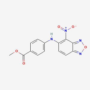 molecular formula C14H10N4O5 B5002892 methyl 4-[(4-nitro-2,1,3-benzoxadiazol-5-yl)amino]benzoate 