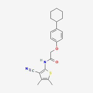 N-(3-cyano-4,5-dimethyl-2-thienyl)-2-(4-cyclohexylphenoxy)acetamide