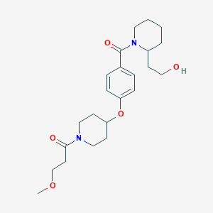 2-[1-(4-{[1-(3-methoxypropanoyl)-4-piperidinyl]oxy}benzoyl)-2-piperidinyl]ethanol