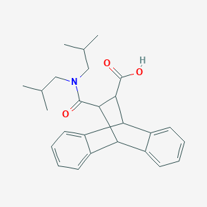 molecular formula C26H31NO3 B5002941 16-[(diisobutylamino)carbonyl]tetracyclo[6.6.2.0~2,7~.0~9,14~]hexadeca-2,4,6,9,11,13-hexaene-15-carboxylic acid 