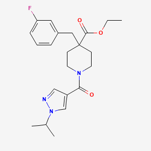 ethyl 4-(3-fluorobenzyl)-1-[(1-isopropyl-1H-pyrazol-4-yl)carbonyl]-4-piperidinecarboxylate