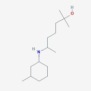 molecular formula C15H31NO B5002954 2-methyl-6-[(3-methylcyclohexyl)amino]-2-heptanol 