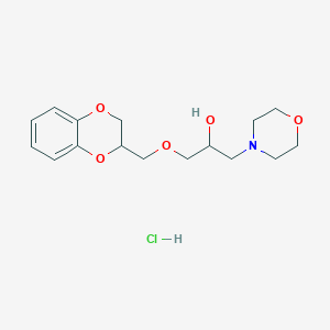 molecular formula C16H24ClNO5 B5002960 1-(2,3-dihydro-1,4-benzodioxin-2-ylmethoxy)-3-(4-morpholinyl)-2-propanol hydrochloride 