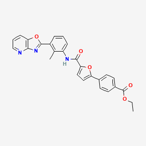 Ethyl 4-[5-[[2-methyl-3-([1,3]oxazolo[4,5-b]pyridin-2-yl)phenyl]carbamoyl]furan-2-yl]benzoate