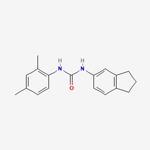 molecular formula C18H20N2O B5002982 N-(2,3-dihydro-1H-inden-5-yl)-N'-(2,4-dimethylphenyl)urea 