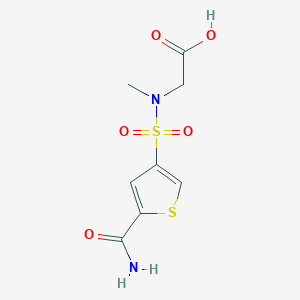 molecular formula C8H10N2O5S2 B5002983 N-{[5-(aminocarbonyl)-3-thienyl]sulfonyl}-N-methylglycine 