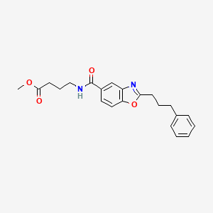 molecular formula C22H24N2O4 B5003001 methyl 4-({[2-(3-phenylpropyl)-1,3-benzoxazol-5-yl]carbonyl}amino)butanoate 