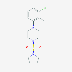 molecular formula C15H22ClN3O2S B500301 1-(3-Chloro-2-methylphenyl)-4-(1-pyrrolidinylsulfonyl)piperazine 