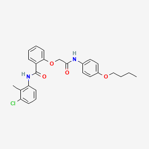 2-{2-[(4-butoxyphenyl)amino]-2-oxoethoxy}-N-(3-chloro-2-methylphenyl)benzamide