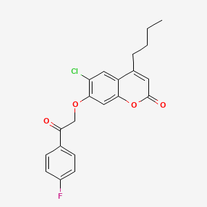 molecular formula C21H18ClFO4 B5003024 4-butyl-6-chloro-7-[2-(4-fluorophenyl)-2-oxoethoxy]-2H-chromen-2-one 