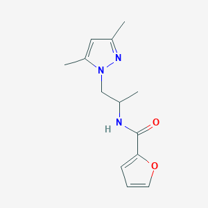 molecular formula C13H17N3O2 B500303 N-[2-(3,5-dimethyl-1H-pyrazol-1-yl)-1-methylethyl]-2-furamide 