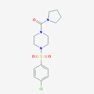 molecular formula C15H20ClN3O3S B500304 1-(4-Chlorobenzenesulfonyl)-4-(pyrrolidine-1-carbonyl)piperazine CAS No. 942358-90-9