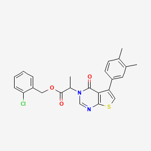 2-chlorobenzyl 2-[5-(3,4-dimethylphenyl)-4-oxothieno[2,3-d]pyrimidin-3(4H)-yl]propanoate