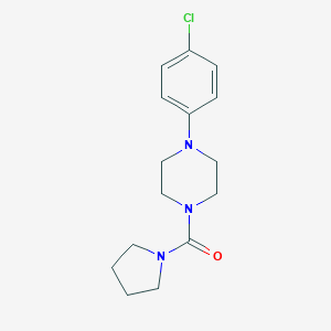 molecular formula C15H20ClN3O B500305 1-(4-Chlorophenyl)-4-(1-pyrrolidinylcarbonyl)piperazine CAS No. 942357-13-3