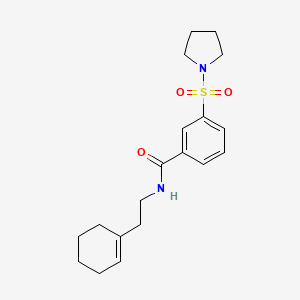 N-[2-(CYCLOHEX-1-EN-1-YL)ETHYL]-3-(PYRROLIDINE-1-SULFONYL)BENZAMIDE