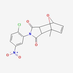 molecular formula C15H11ClN2O5 B5003080 4-(2-chloro-5-nitrophenyl)-1-methyl-10-oxa-4-azatricyclo[5.2.1.0~2,6~]dec-8-ene-3,5-dione 