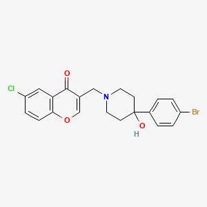 3-[[4-(4-Bromophenyl)-4-hydroxypiperidin-1-yl]methyl]-6-chlorochromen-4-one