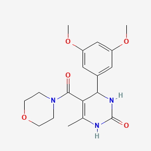 molecular formula C18H23N3O5 B5003109 4-(3,5-dimethoxyphenyl)-6-methyl-5-(4-morpholinylcarbonyl)-3,4-dihydro-2(1H)-pyrimidinone 