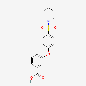 3-(4-Piperidin-1-ylsulfonylphenoxy)benzoic acid