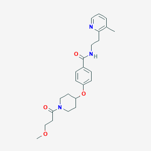 4-{[1-(3-methoxypropanoyl)-4-piperidinyl]oxy}-N-[2-(3-methyl-2-pyridinyl)ethyl]benzamide