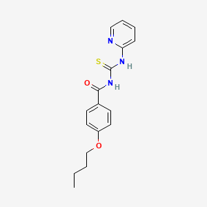 molecular formula C17H19N3O2S B5003183 4-butoxy-N-(pyridin-2-ylcarbamothioyl)benzamide 