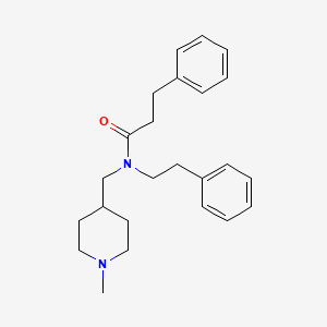 N-[(1-methylpiperidin-4-yl)methyl]-3-phenyl-N-(2-phenylethyl)propanamide