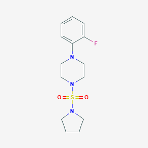 molecular formula C14H20FN3O2S B500320 1-(2-Fluorophenyl)-4-(1-pyrrolidinylsulfonyl)piperazine CAS No. 941912-88-5